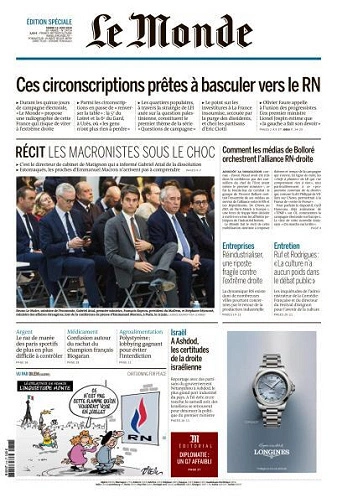 LE MONDE DU 18 JUIN 2024