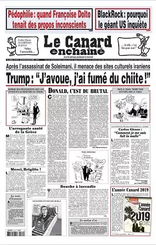 Le canard enchaîné N° 5174 du Mercredi 08 Janvier 2020