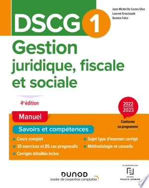 DSCG1 Gestion juridique, fiscale et sociale - Manuel 2022/2023