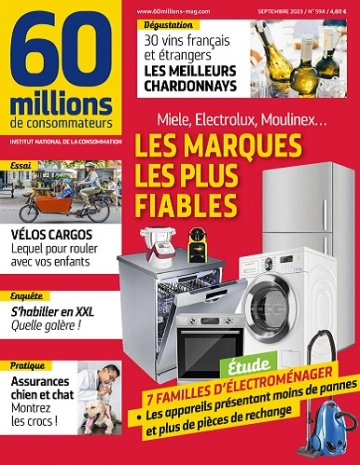 60 Millions De Consommateurs N°594 – Septembre 2023